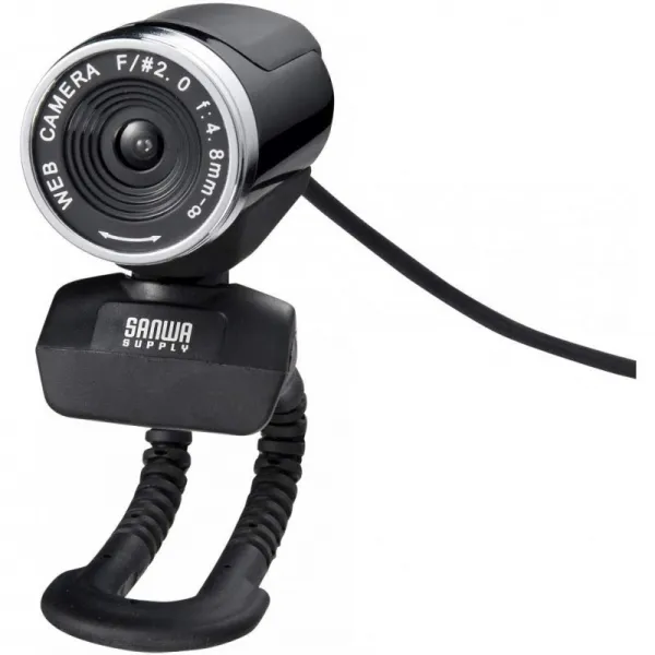 산와 FULL HD Web 카메라 블랙 CMS-V37BK, 단일상품