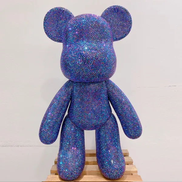 다이아몬드 큐빅 베어브릭 1000% 53cm 대형 인테리어 피규어 집들이 개업 선물 트럼펫 현보라 오구찌ab칠채업업데이트53cm대웅cm