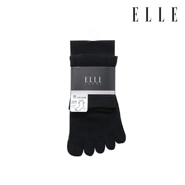  현대백화점 Elle양말 신사 순면 발가락 Eh32294bk
