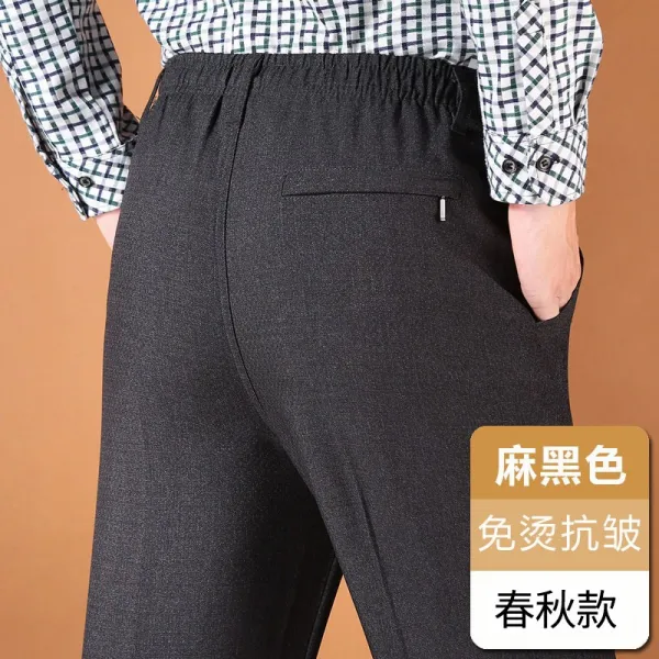 Mar.12 1번 봄철 중년 남자 밴딩 아빠 캐주얼 봄 팬츠에 노친남 할아버지 바지Z