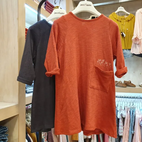 페리미츠 베이직 나염 포켓 원피스 P1935o581 50%세일! 두가지 컬러의 모던한 원피스! 7부 소매로 덥지않게~ 뉴코아 울산점