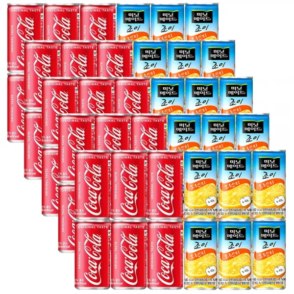 코카콜라 190ml x 30p+미닛메이드 오렌지 175ml 30p(무), 60개