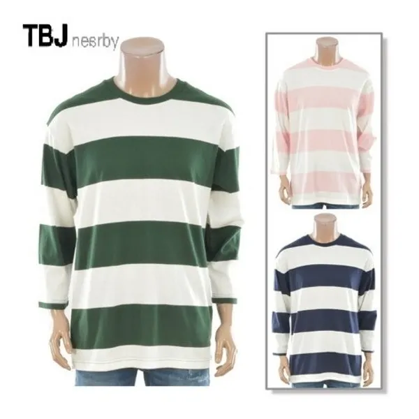 Tbj 남녀공용 스트라이프7부티셔츠 T172ts051p 