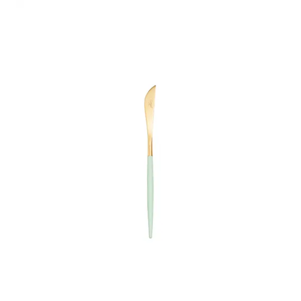 수저 현물 수입 포도 권리 Cutipol GOA뉴타입 청자 그린골드 스테인레스 식기 포크, T04-디저트 칼 현물