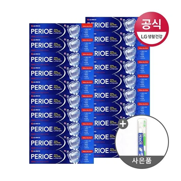 [LG생활건강] 페리오 뉴 후레쉬 알파 치약 170g X 20개+증정 페리오 여행용 세트(, 상세 설명 참조, 상세 설명 참조, 상세 설명 참조