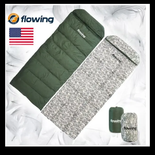 Usa 거위털 군용침낭/구스 100% 1.3kg/Uk/Fuk 01 02 11/캠핑 겨울 동계 미군 밀리터리 Commando 펼침가능 02. Acu 구스100 침낭