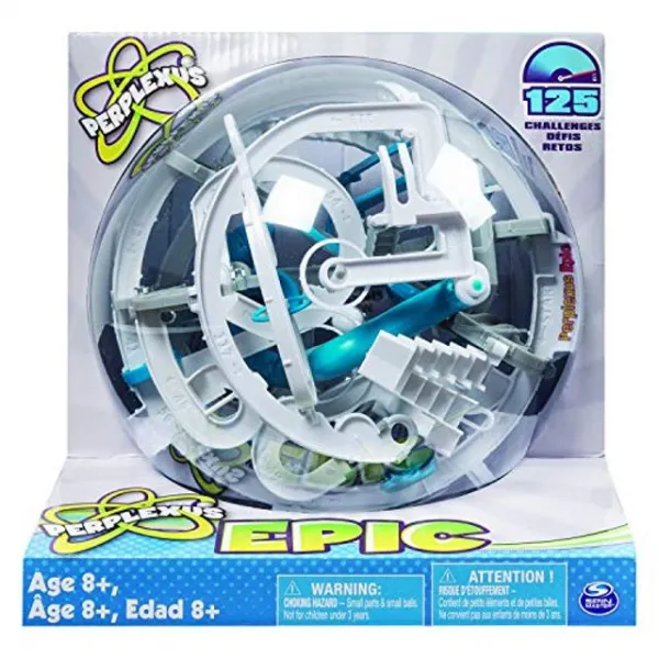 Perplexus Epic 125 개의 물이있는 도전적인 대화식 미로 게임