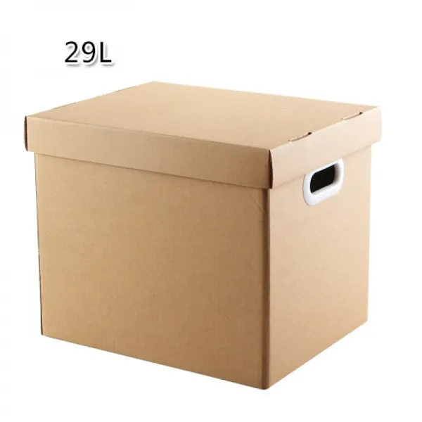 접는 종이 수납함 큰 번호는 뚜껑 옷 정리함 학생 서적 서류 정리 종이 상자 물증함 29L 33*28*30cm, 상세페이지 참조