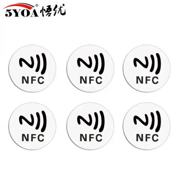 습득 nfc 스티커 화 웨 이 터치 여러 스크린 협동 패 치 지름길 자동화 컴퓨터 노트북 태그 ntag213 메 탈 및 일반 hw 메 탈 인쇄 화이트 nfc 스티커 6 개, 상세페이지 참조, 상세페이지 참조