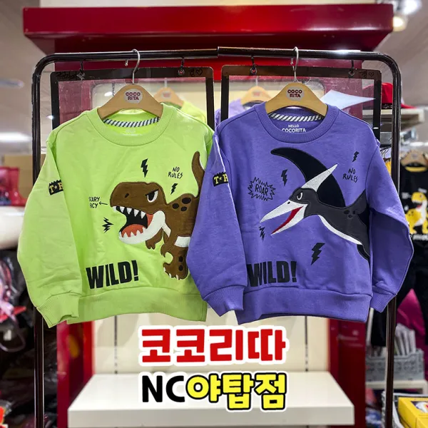 코코리따 NC야탑점 *2020신상* 남아 빅공룡 맨투맨(2컬러) 남자아이 취항저격 키즈가을옷 아동 맨투맨티셔츠 CEMA209J1