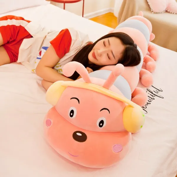RUIZHE모충 털 인형 피규어 다리 쿠션 롱베개 귀엽다HAO8023, 그린, 70cm