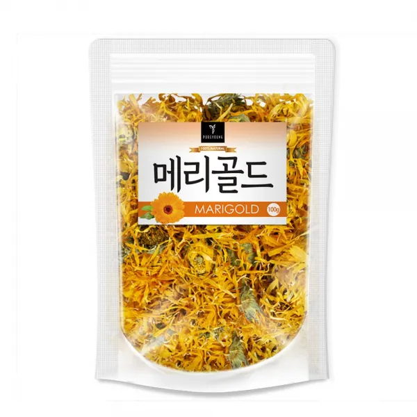 퓨어영 메리골드 꽃차 마리골드 금잔화 금송화 100g, 1개