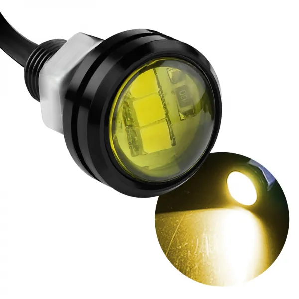 사슴 길이 밝다 LED 매부리 일행등 자동차 개장등 12V24V 브레이크 전조등 부지등 방수 DIY 장식등 12V 황광, 상세페이지 참조