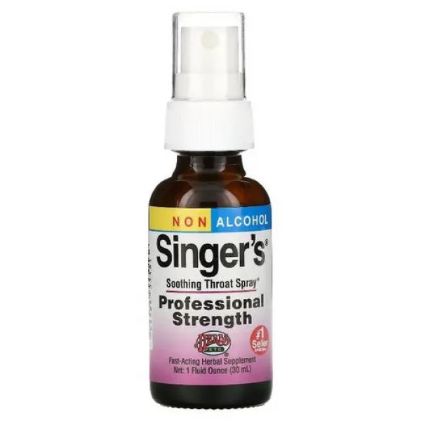 Herbs Etc. Singers Soothing Throat Spray Non Alcohol 1 fl oz (30 ml)