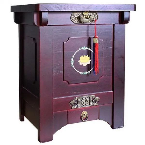 효진마트 오동나무 상감 원목뒤주 20KG 쌀통 쌀보관함 쌀독