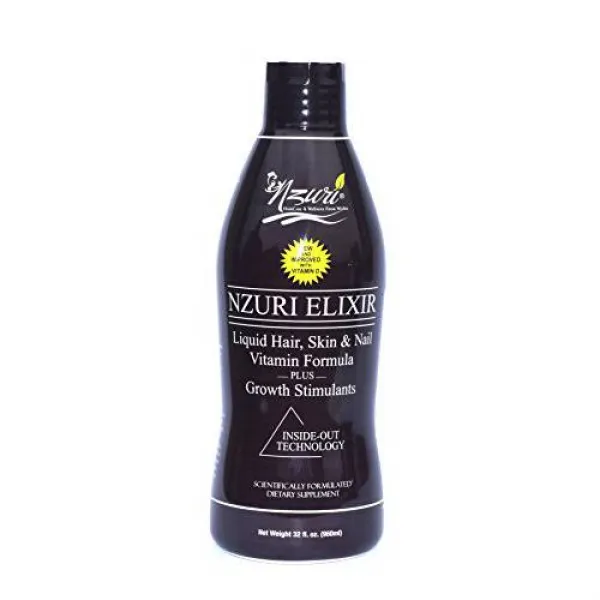 Nzuri Elixir 액체 모발 피부 및 네일 비타민 포뮬러 플러스 성장 자극제, 상세내용참조