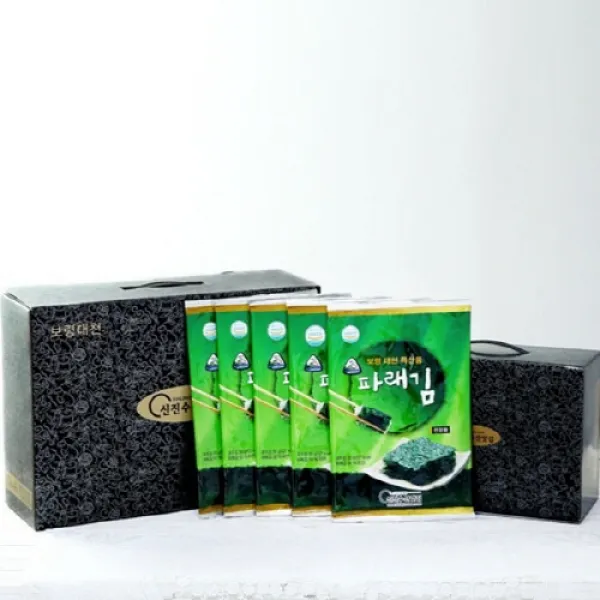 보령대천신진수산맛김/할머니+엄마+손녀/3대정성/파래김(5매X10봉), 5매X20봉
