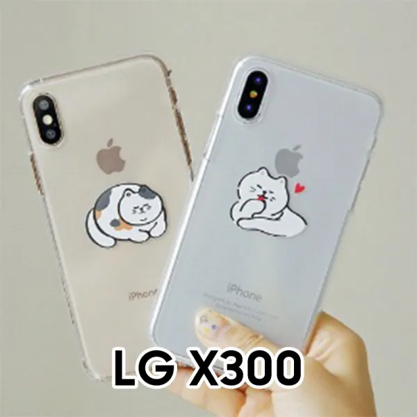 [유앤강] / 뚱냥이 LG X300 K120S 투명 젤리케이스 / 액세사리 보호