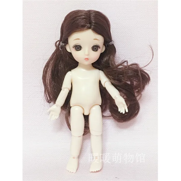 8부 BJD 몽리 3D 진짜 눈 라이크 맹아 풀 가죽 관절 체소꿉놀이 공주, 씰브라운아가씨언니누드하이대략16cm~다섯개를사다