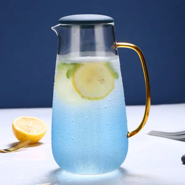 풋 사과 내열 유리 냉각기 주전자 냉각기 찻주전자 가정용 대 용량 주전자 농무 람 1500 1개