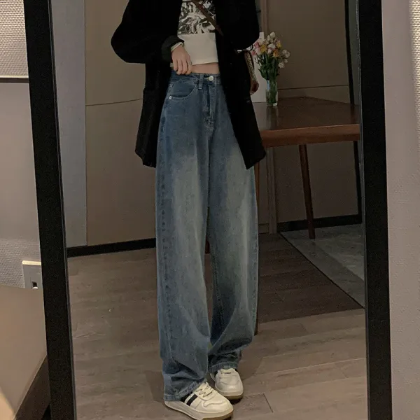 VEEE 이 블루 너무 예뻐요 날씬해 보여요 스트레이트 나른해 보여요