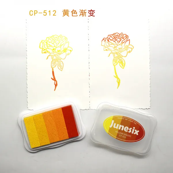 스탬프 CP/SR고무도장 지우개 도장 점차변화 인쇄받침대, 기본, T18-CP-512노란색 점차변화