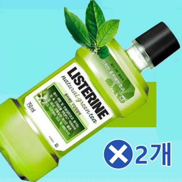 리스테린 750ml-그린티x2개 칫솔대용 입속청결도구, 쿠팡 1
