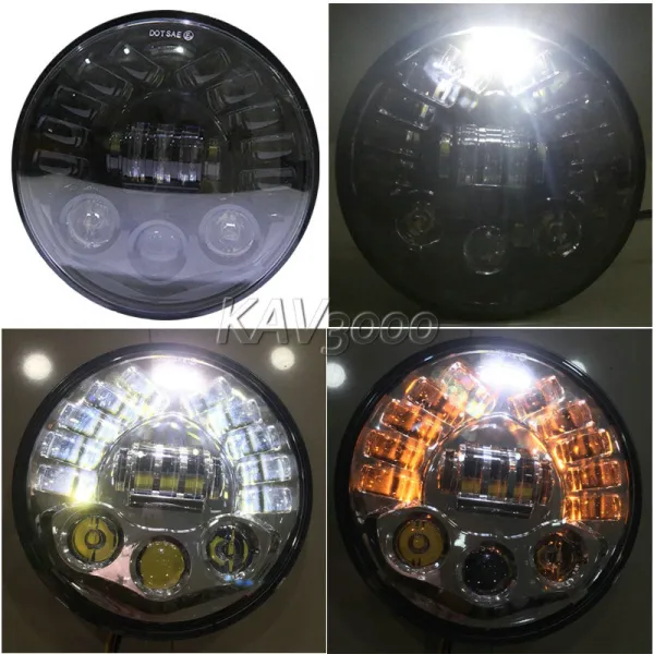 할리 활공 도로 왕 뚱뚱한 소년 후계자 Kaiwei 오토바이 7 인치 LED 헤드 라이, 상세내용참조