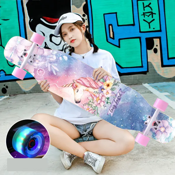[해외 직송]뉴타임즈 롱보드 스노보드 초보 성인 거리 청소년이 남녀공학 댄서 XZ03 A22, 04 110CM
