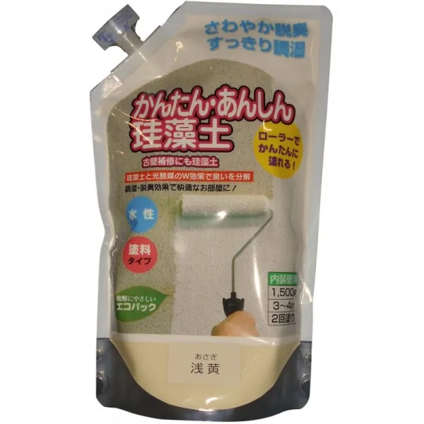 후지와라 화학 인테리어 조습성 끝막음 칠 자재다 안심 규조토 아사키 1.5kg