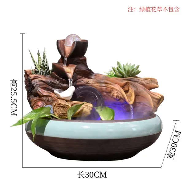 신 중국식 클래식 독창적 그테이블 유수생 안개 순환 거실 사무실 경관 환적을 하고 있다 숏, 18039Q