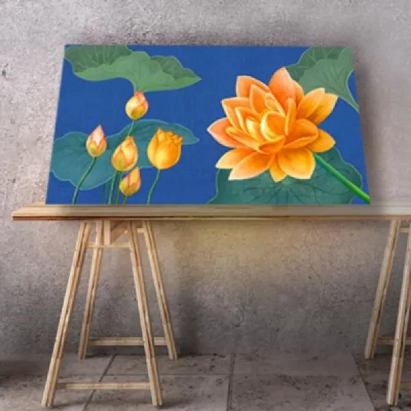 일음샵주_연꽃그림액자 풍수그림 돈들어오는 꽃그림 55캔버스8 연꽃그림액자소품 연꽃벽걸이액자 연꽃그림 연꽃액자 벽걸이연꽃그림액자**em피, 령~*