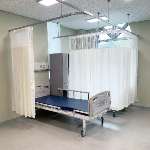 병원커튼 배드 침대 가림막 라운드레일 병실, 엘린 아이보리