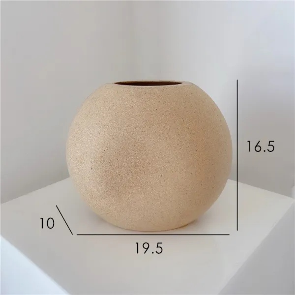 우드 클래식 핸드메이드 구제 거칠다 목 핑크 강압 접착 실내 진열 장식품, 우드 편원형 꽃병