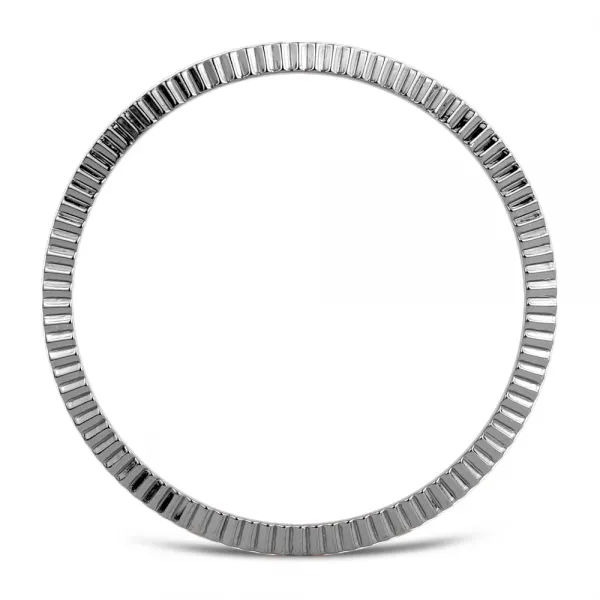 우먼스9999 갤럭시 워치 4 클래식 웨이브 베젤링 메탈 케이스 42 46 mm, 실버