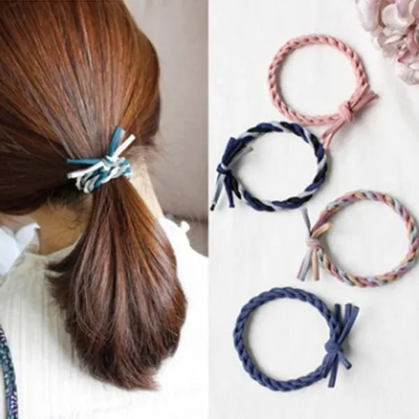 꼬임 머리끈 20개 혼합 Dh+ 6183ea