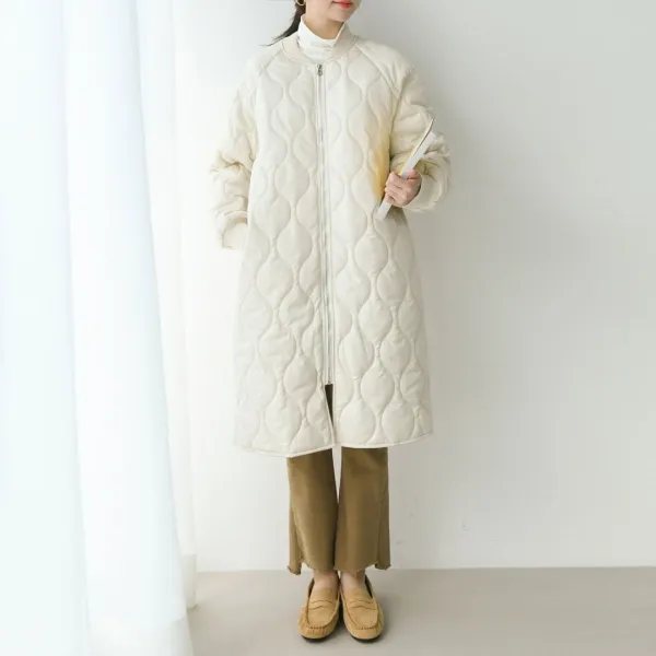 멋쭈 볼륨 이중 누빔 롱패딩 3color 