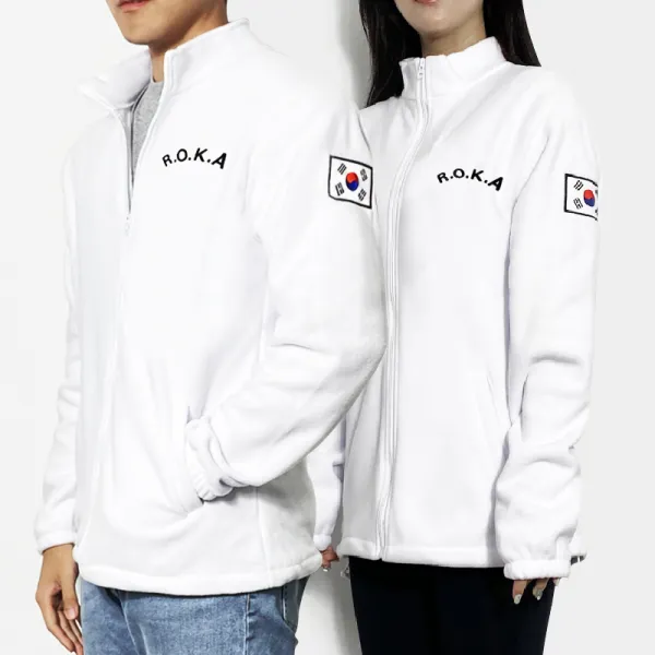 메이크잇 태극기 올나염 방한 후리스