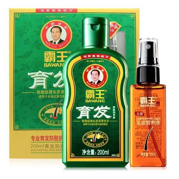 패왕탈모방지샴푸 세트샴푸 200ml+ 두피영양액 55ml 생강즙 탈모방지기름조절샴푸 남숙녀생모발샴푸 육모액