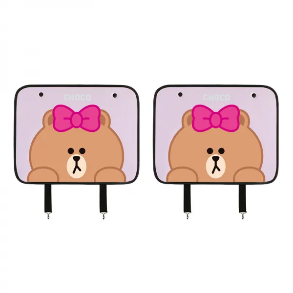허브 대시보드+카세트데크용 자동차의자시트 방어벽에 배치함 승부 차량용 스티커 뒷좌석 보호 마모방지매트 차량인테리어용품, 킥 매트 한쌍 엎드린 자세 CHOCO