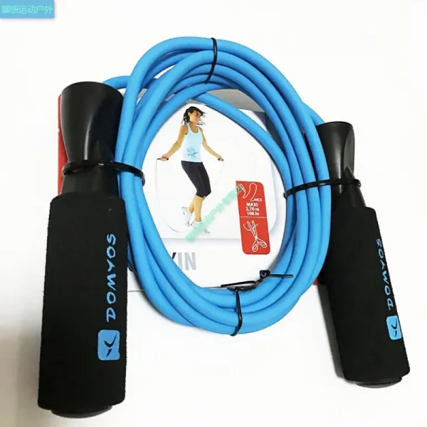 내 마모 줄넘기 는 내 마모 성 고무 중퇴 줄넘기 스펀지 손잡이 Domyoss 스 카 이 블 루 컬러 를 조절 할 수 있다.