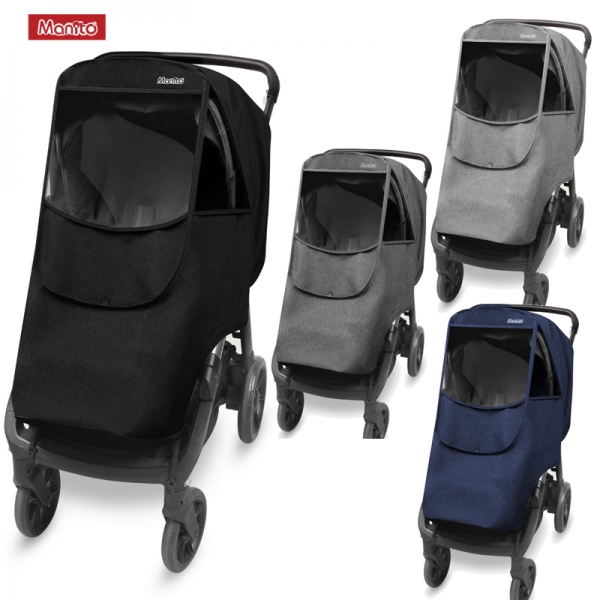 마니또 프리모 알파 소형 방풍 방한 유모차 커버 네이비
