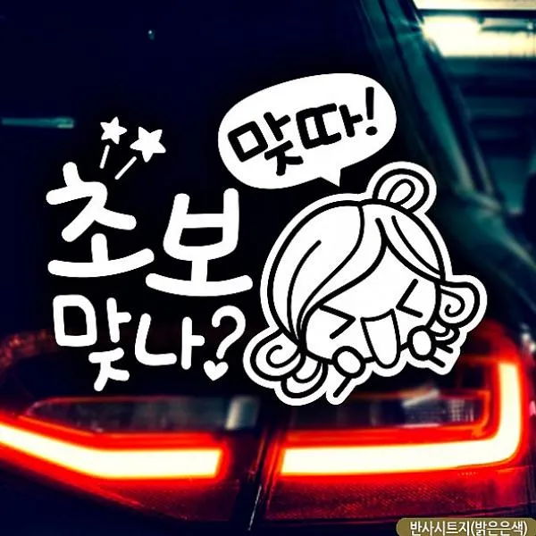 효진마트 초보맞나 맞다 초보운전스티커-반사 차량용 스티커