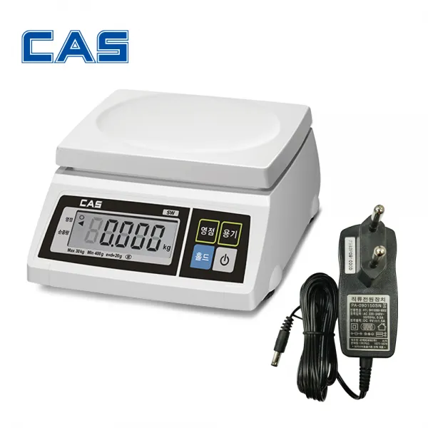카스 단순중량 전자저울 SW-1S 10kg(5g) + 9V(-) 정품어답터