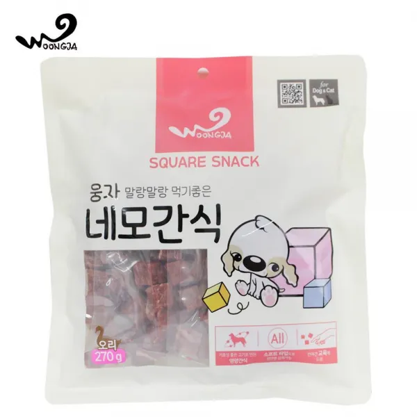 말랑젤리형 반려동물 맛있는 오리큐브 강아지간식, 1개