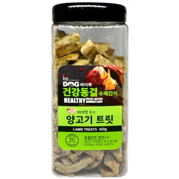 JC 바이독건강동결수제간식 양고기 말고기 소간 북어 연어 닭트릿 동결건조, 1개