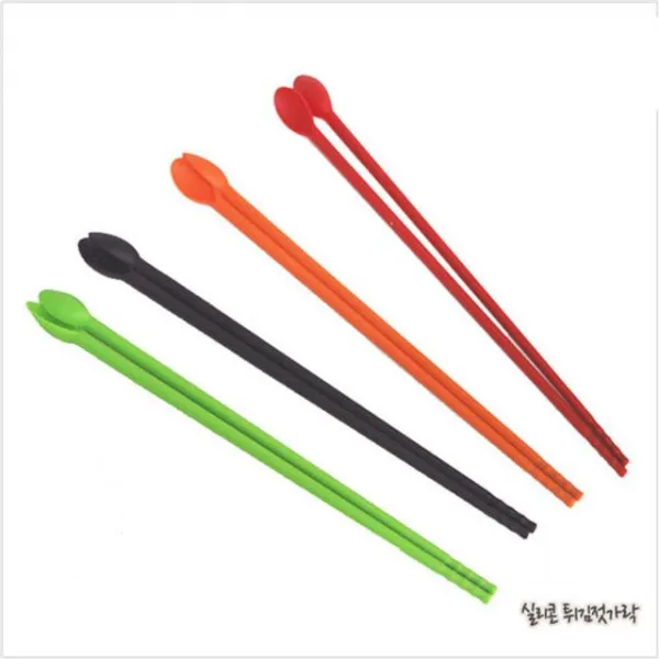 활용도 무척 실리콘 재질 좋고 열에 강한 튀김젓가락, 레드