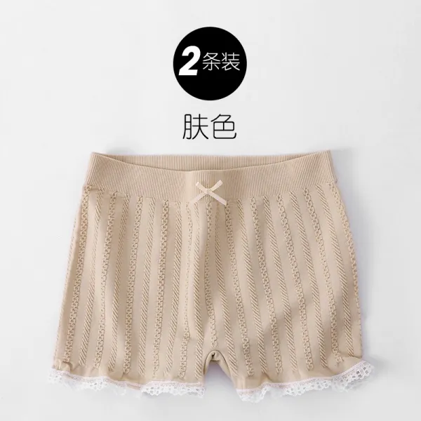 품행과 채색 속바지 노출방지 여성 여름 순면 밑위 레이스 라인 사각팬티 바지 반바지 아우터 레깅스바지