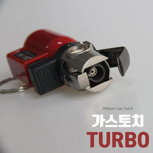 공구팜 TURBO 열쇠고리형 미니 가스토치 5종 컬러, 레드