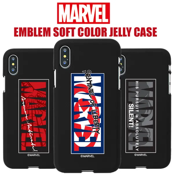 LG X400 K121 엘지 엑스400 전용 MARVEL 마블 엠블럼 소프트 컬러 젤리 휴대폰 케이스